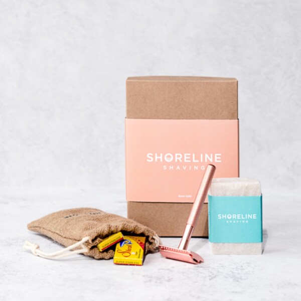 Rose Gold Safety Razor Kit