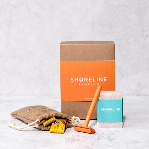 Vivid Orange Safety Razor Kit