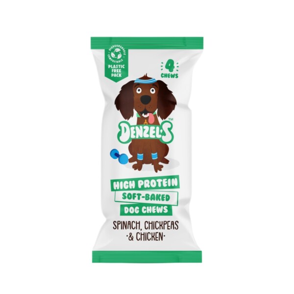 High Protein Soft-Baked Dog Chews - Spinach, Chickpeas & Chicken 75g