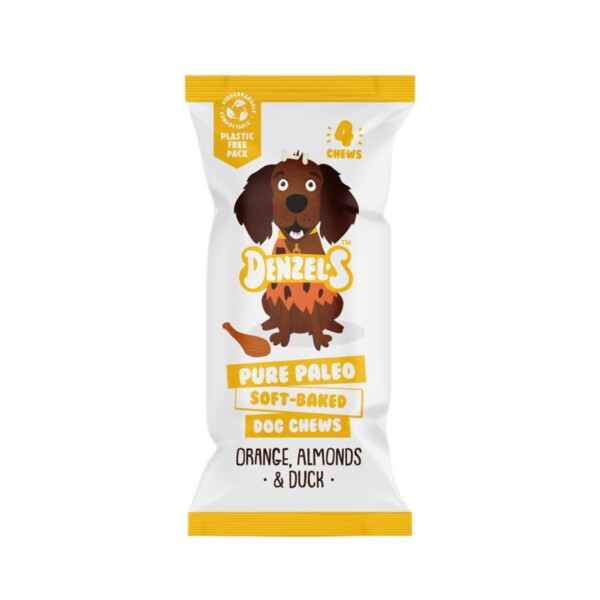 Pure Paleo Soft-Baked Dog Chews - Orange, Almonds & Duck 75g