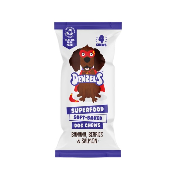 Superfood Soft-Baked Dog Chews - Banana, Berries & Salmon 75g