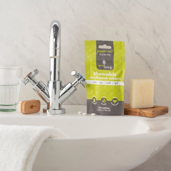 Chewable Mouthwash Tablets Fluoride Free - Peppermint - Image 2
