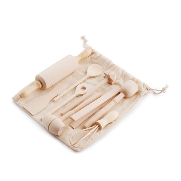 Wooden Mini Kitchen Utensils - Set of 9