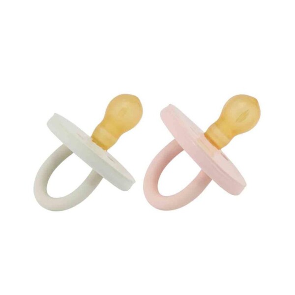 BumiBébé Natural Rubber Pacifier 0-3 Months - Rose & Sage 2 Pack - Image 2