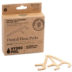 Plastic-free dental floss