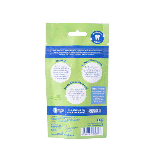 Chewable Mouthwash Tablets with Fluoride - Peppermint - Image 4