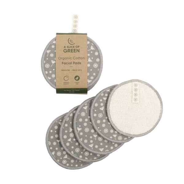 Organic Cotton Facial Pads - Meadow Pack of 5 - Image 2