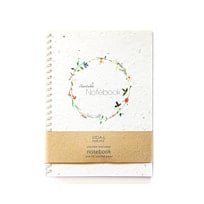 Plantable Seed Paper Notebook - Flower Wreath