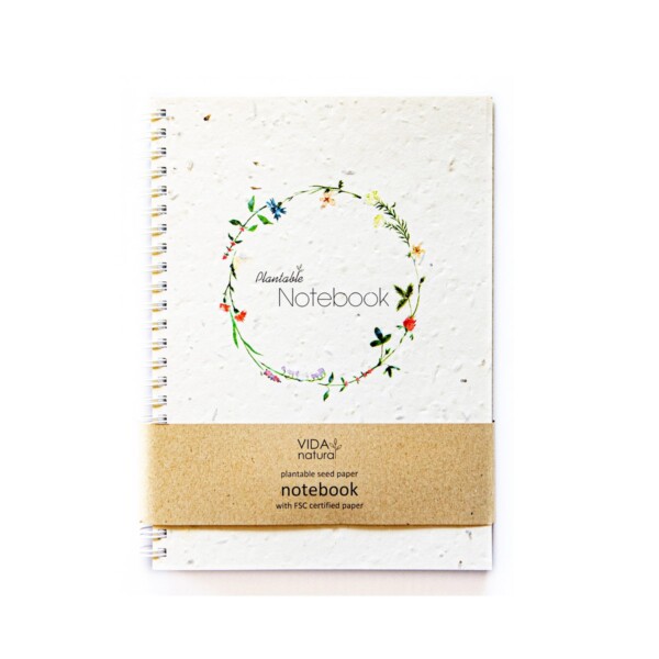 Plantable Seed Paper Notebook - Flower Wreath