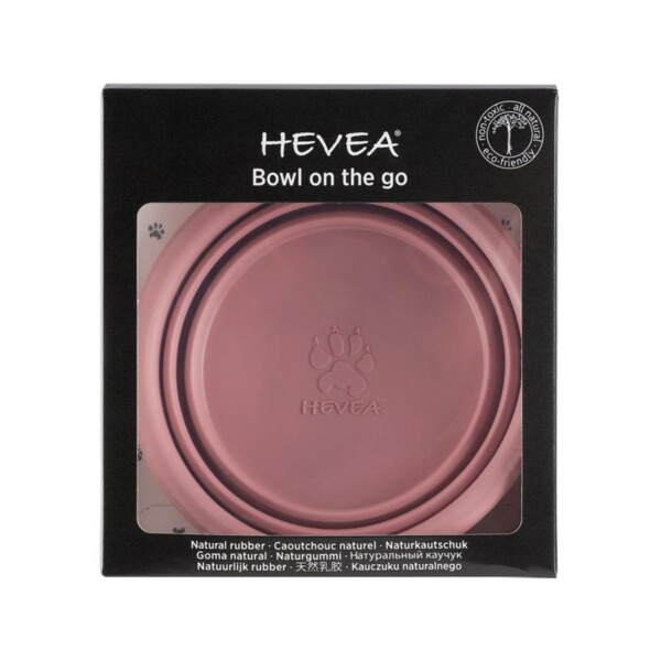 Natural Rubber Dog Bowl On The Go - Old Rose - Image 2