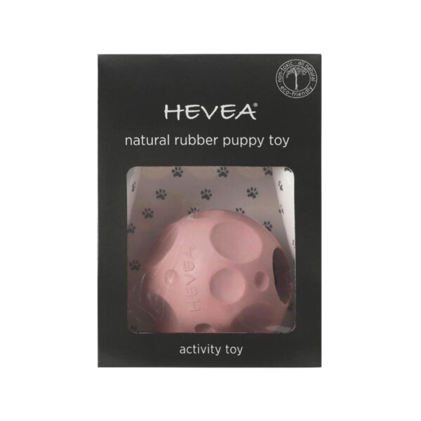 Natural Rubber Moon Ball Activity Toy - Old Rose - Image 2