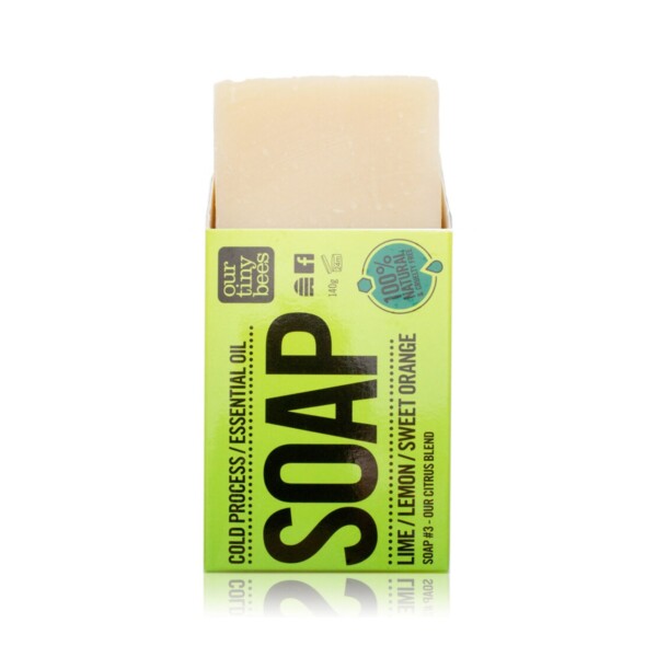 Natural Soap Bar - Lime, Lemon & Sweet Orange 140g
