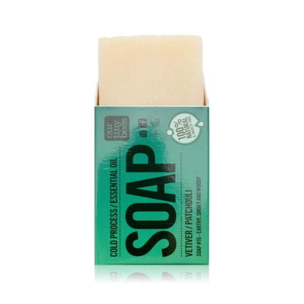 Natural Soap Bar - Vetiver, Patchouli & Cedarwood 140g