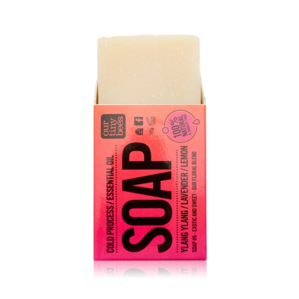 Natural Soap Bar - Ylang Ylang, Lemon & Lavender 140g