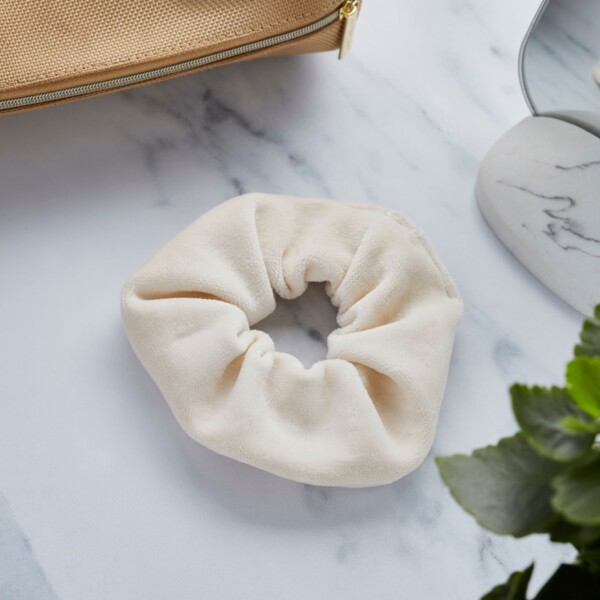 Plastic Free Scrunchie - Organic Natural Cotton Velour