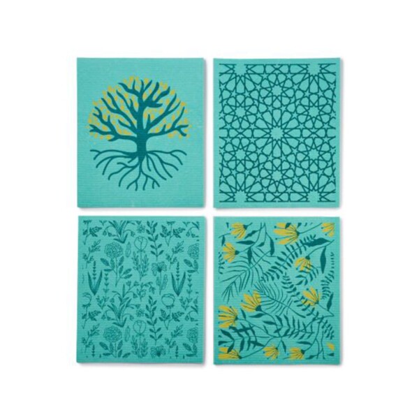Jumbo Compostable Sponge Cleaning Cloths - Green - 4 Pack - Image 3