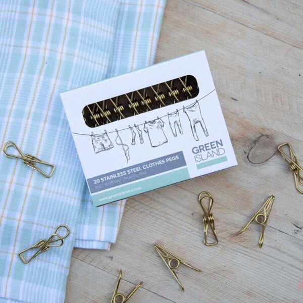 Stainless Steel Clothes Pegs - 20 Pack - Image 2