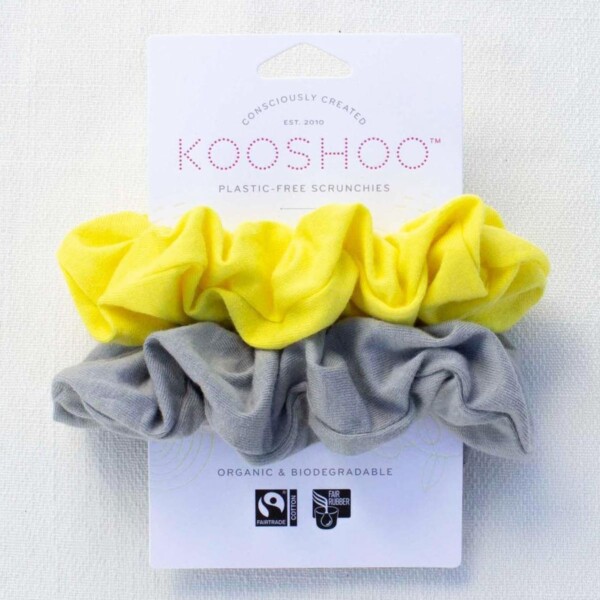 Sunrise Organic Plastic-Free Hair Scrunchies - 2 Pack