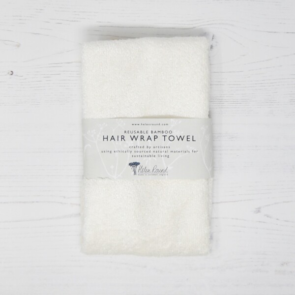 Bamboo Hair Wrap Towel - Cream