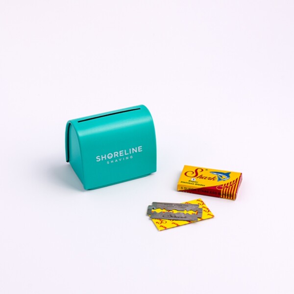 Razor Blade Disposal Tin - Teal - Image 2