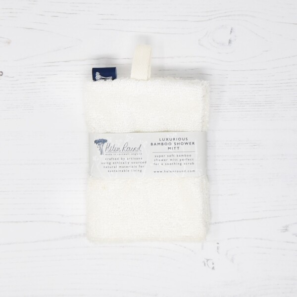 Bamboo Shower Mitt - Cream
