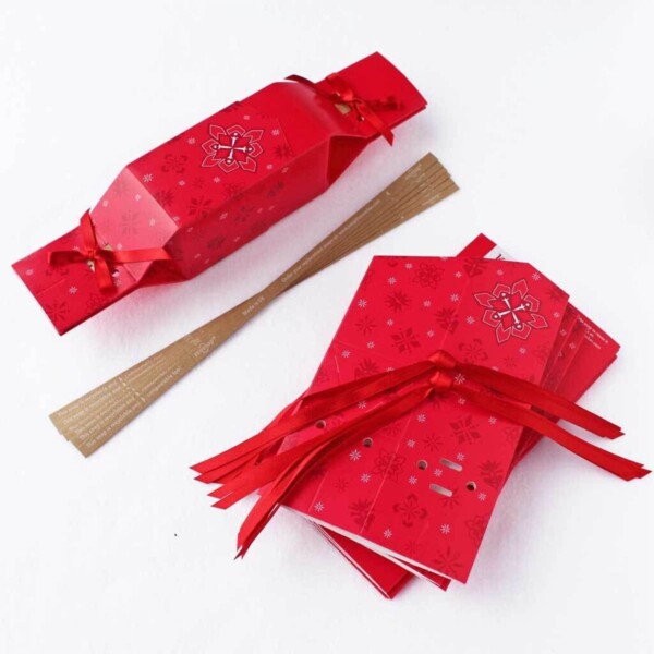 Reusable Eco Crackers Christmas Red Jewel - 6 Pack - Image 2