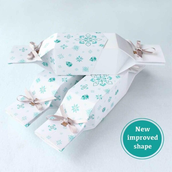 Reusable Eco Crackers Christmas White Jewel - 6 Pack - Image 3