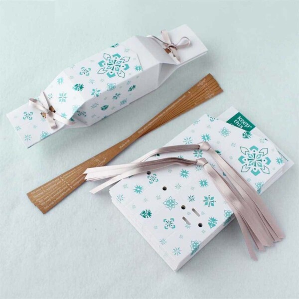Reusable Eco Crackers Christmas White Jewel - 6 Pack - Image 2