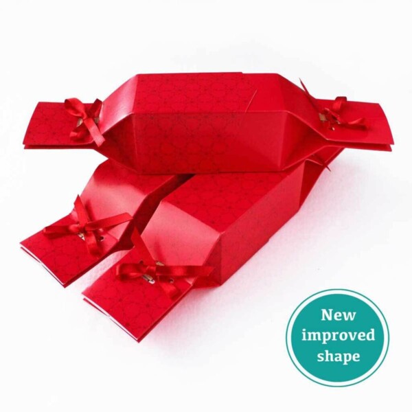 Reusable Eco Crackers Christmas Red - 6 Pack - Image 4