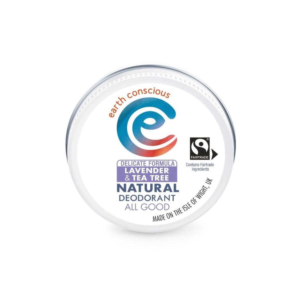 Natural Deodorant Tin - Lavender & Tea Tree 60g - Earth Conscious