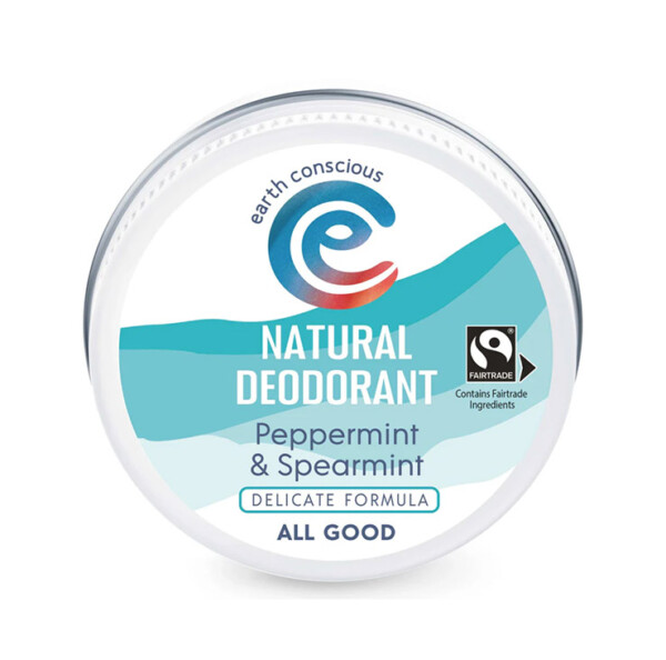 Natural Deodorant Tin - Peppermint & Spearmint (Strong Protection) Delicate