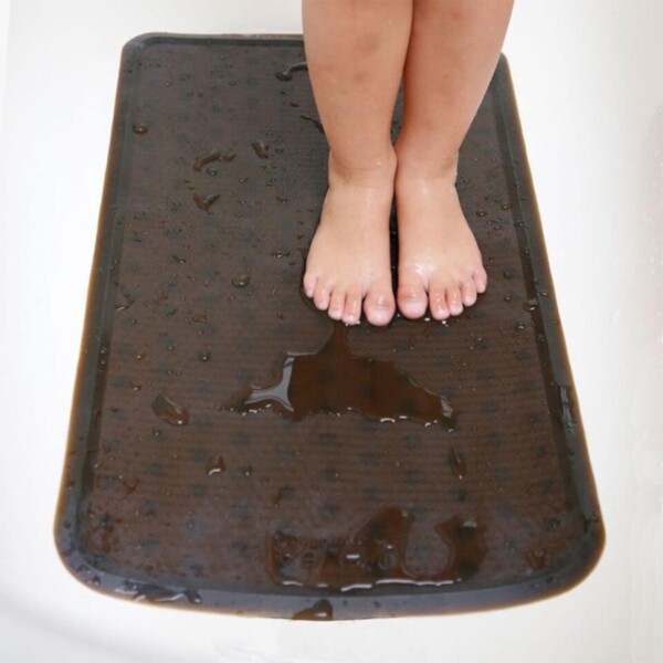 Upcycled Baby Bath Mat - Charcoal - Image 3
