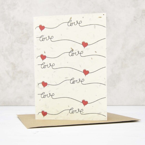 Seed Paper Greeting Card - 'Love Lines'