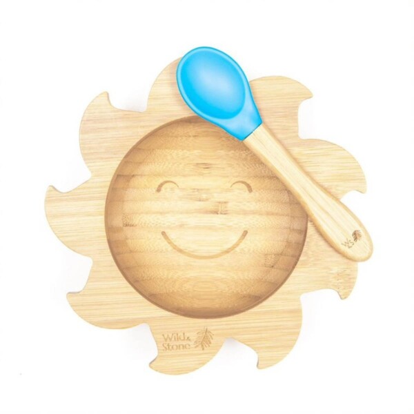 Baby Suction Bowl and Spoon Set - Blue
