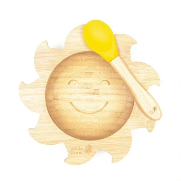Baby Suction Bowl and Spoon Set - Yellow