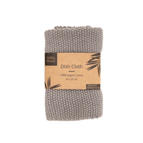 Organic Cotton Dish Cloth - Dove Grey