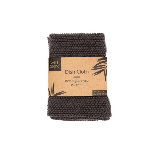 Organic Cotton Dish Cloth - Slate Grey