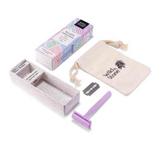 Reusable Safety Razor - Purple - Image 2