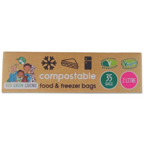 Eco Green Living Freezer & Food Bags - 2L