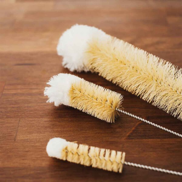 Natural Bristle Glassware Bottle Brush Set - Image 3