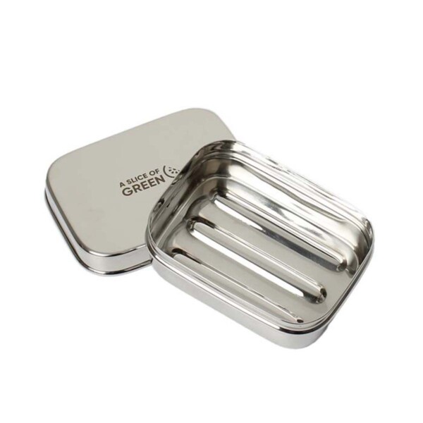 Ridged Base Stainless Steel Travel Tin - Image 4