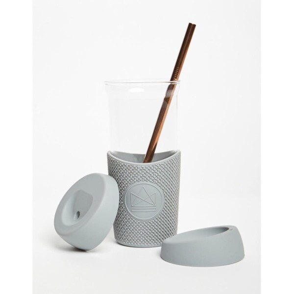 Glass Smoothie Cup - Forever Young Grey - Image 2