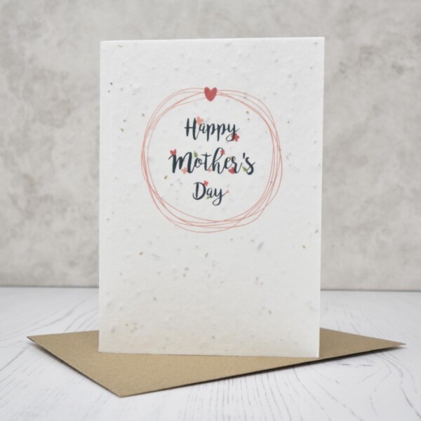 Seed Paper Greeting Card - 'Happy Mother's Day' Circled