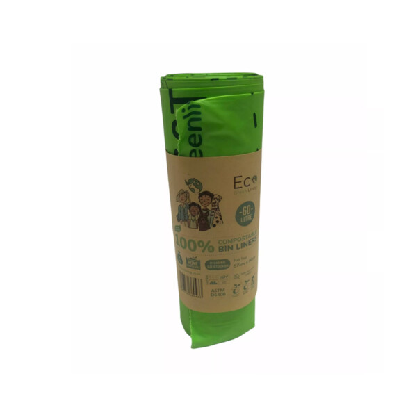 60 Litre Compostable Bin Liners - 10 Bags - Image 2