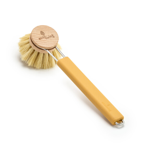 Plant Bristle Dish Brush with Silicone Handle - Image 7
