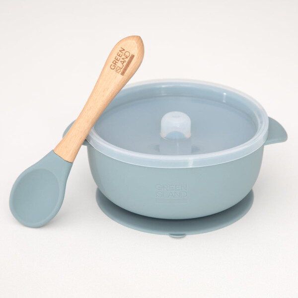 Baby Bowl & Spoon - Blue