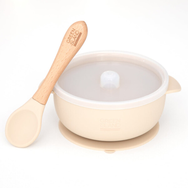 Baby Bowl & Spoon - Cream