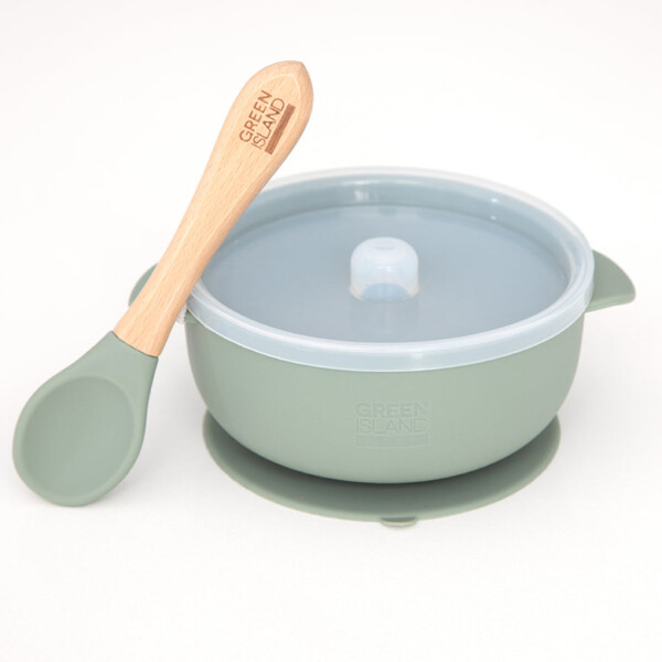 Baby Bowl & Spoon - Green