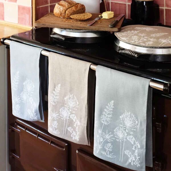 Natural Linen Tea Towel - Natural Garden - Image 3