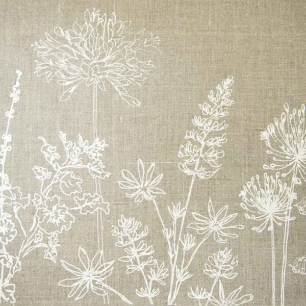 Natural Linen Tea Towel - Natural Garden - Image 2